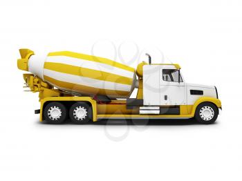 Royalty Free Clipart Image of a Concrete Mixer Truck