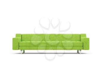 Royalty Free Clipart Image of a Green Couch