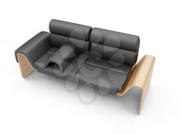 Royalty Free Clipart Image of a Couch