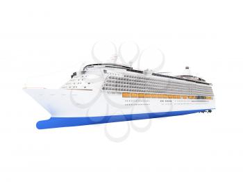 Royalty Free Clipart Image of a Cruise Ship