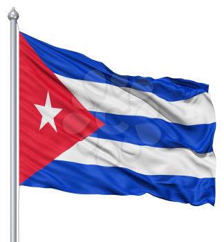 Royalty Free Clipart Image of the Flag of Cuba