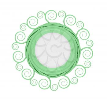 Royalty Free Clipart Image of a Green Frame