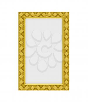 Royalty Free Clipart Image of a Gold Frame