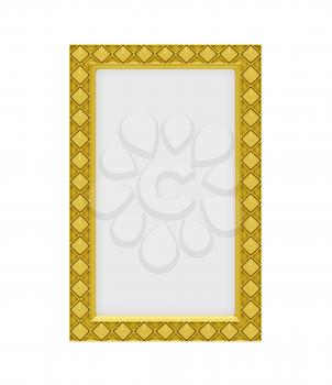 Royalty Free Clipart Image of a Gold Frame