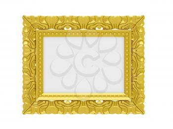 Royalty Free Clipart Image of a Gold Frame