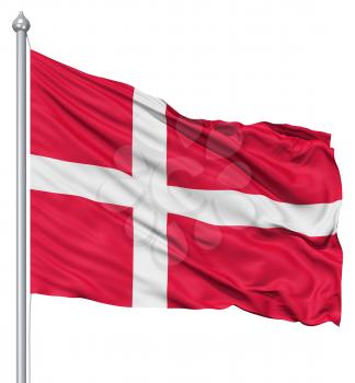 Royalty Free Clipart Image of the Flag of Denmark