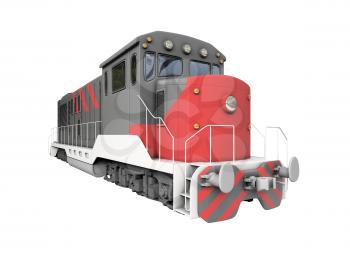 Royalty Free Clipart Image of a Diesel Train