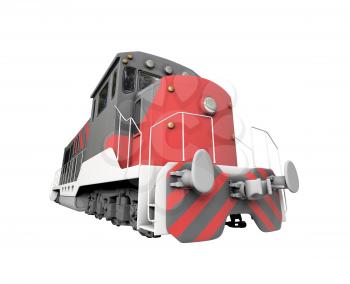 Royalty Free Clipart Image of a Diesel Train