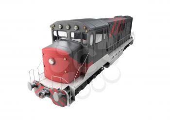 Royalty Free Clipart Image of a Diesel Train