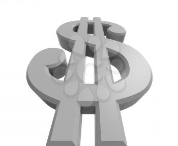 Royalty Free Clipart Image of a Dollar Sign