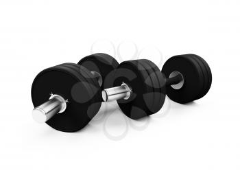 Royalty Free Clipart Image of Dumbbells