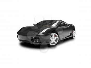 Royalty Free Clipart Image of a Ferrari