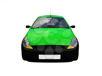 Royalty Free Clipart Image of a Green Car