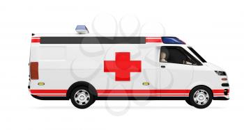 Royalty Free Clipart Image of an Ambulance