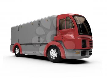 Royalty Free Clipart Image of a Cargo Truck