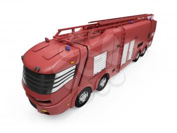 Royalty Free Clipart Image of a Firetruck