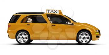 Royalty Free Clipart Image of a Taxi