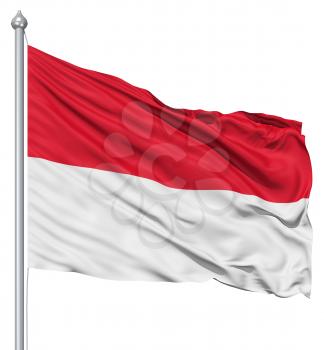 Royalty Free Clipart Image of the Flag of Indonesia