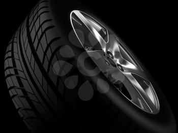 Royalty Free Clipart Image of a Tire