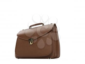 Royalty Free Clipart Image of a Leather Briefcase