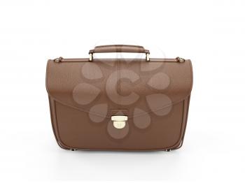 Royalty Free Clipart Image of a Leather Briefcase