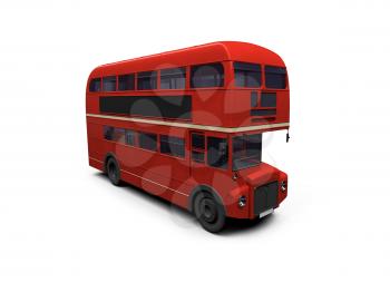 Royalty Free Clipart Image of a Double Decker Bus