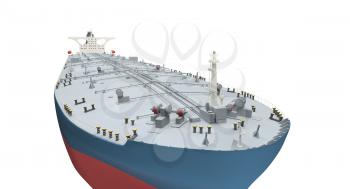 Royalty Free Clipart Image of an Oil Tanker