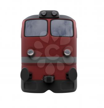 Royalty Free Clipart Image of a Diesel Train