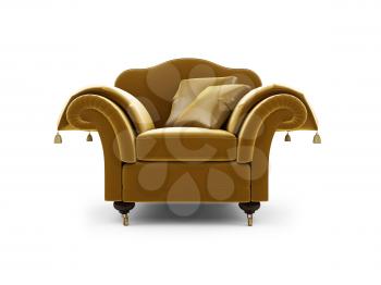 Royalty Free Clipart Image of an Armchair