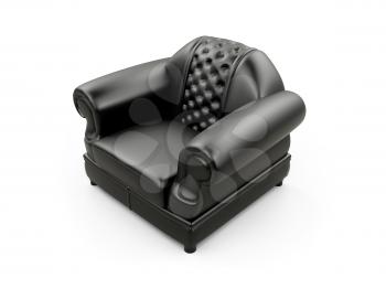 Royalty Free Clipart Image of a Leather Armchair