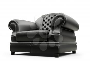 Royalty Free Clipart Image of a Leather Armchair