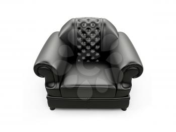 Royalty Free Clipart Image of a Leather Armchair