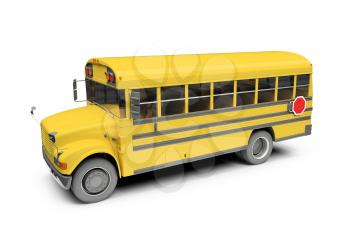 Royalty Free Clipart Image of a School Bus