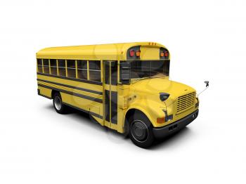 Royalty Free Clipart Image of a School Bus