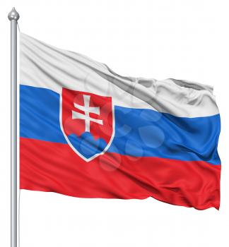 Royalty Free Clipart Image of the Flag of Slovakia