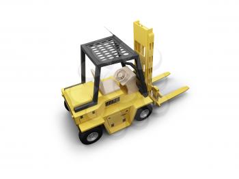 Royalty Free Clipart Image of a Forklift