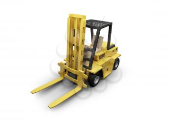 Royalty Free Clipart Image of a Forklift