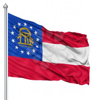 Royalty Free Clipart Image of the Flag of Georgia