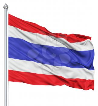 Royalty Free Clipart Image of the Flag of Thailand