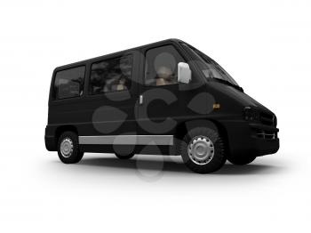 Royalty Free Clipart Image of a Van