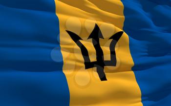 Royalty Free Clipart Image of the Flag of Barbados