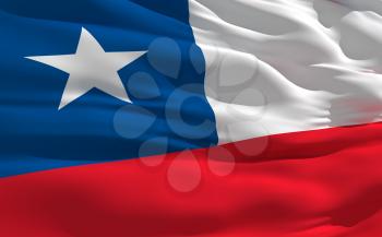 Royalty Free Clipart Image of the Flag of Chile