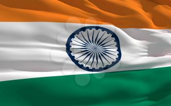 Royalty Free Clipart Image of the Flag of India