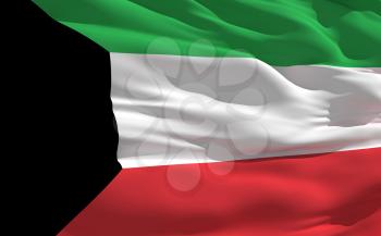 Royalty Free Clipart Image of the Flag of Kuwait