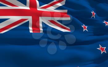 Royalty Free Clipart Image of the Flag of New Zealand