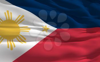 Royalty Free Clipart Image of the Flag of the Philippines