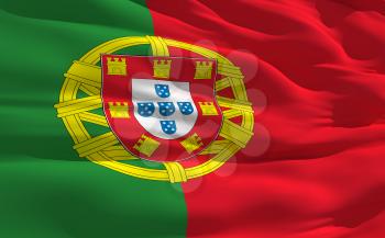 Royalty Free Clipart Image of the Flag of Portugal