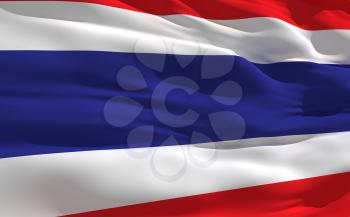 Royalty Free Clipart Image of the Flag of Thailand