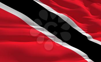 Royalty Free Clipart Image of the Flag of Trinidad and Tobago