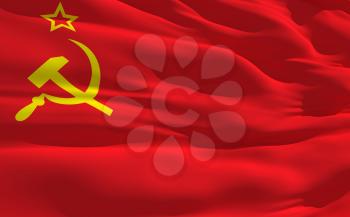 Royalty Free Clipart Image of the USSR Flag